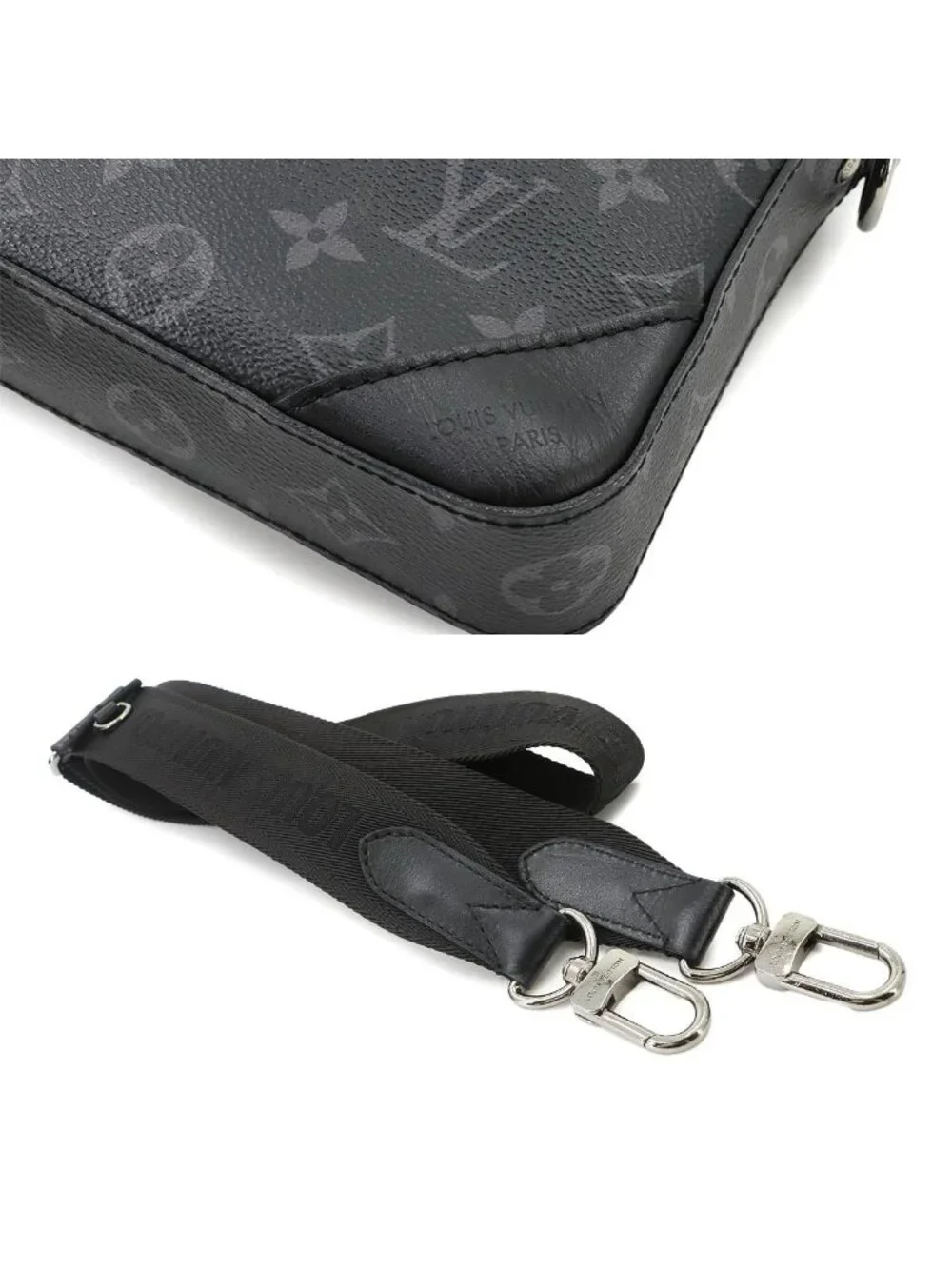Louis Vuitton Monogram Eclipse Reverse Trio Messenger Shoulder Bag